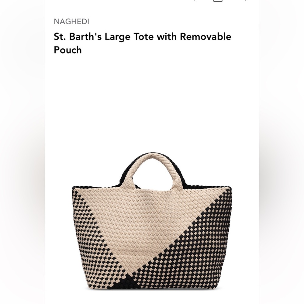 Naghedi st barths large tote with removable pouch